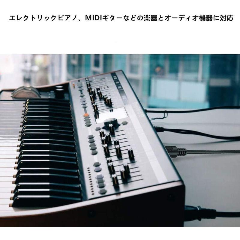 まとめ買い】 MIDI ケーブル 5ピン wuernine 電子楽器 DIN 2本 1m MIDIコード 音楽機器 インターフェースなど接続用  キーボード