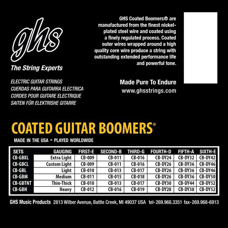 ghs エレキギター弦 Coated BOOMERS/コーテッドブーマーズ カスタムライト 10-46 CB-GBL｜quvmall2｜09