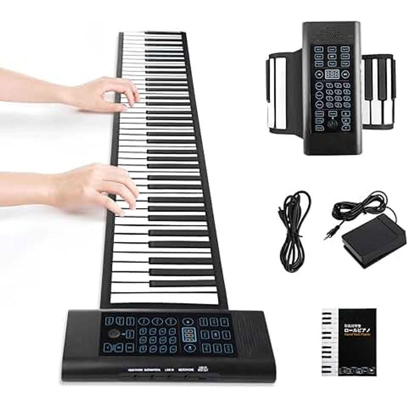 SumWind ロールピアノ 88鍵盤 キーボード 和音対応 電子ピアノ スピーカー内蔵 初心者 子供 練習用 ロールアップピアノ フットペ｜quvmall2｜04
