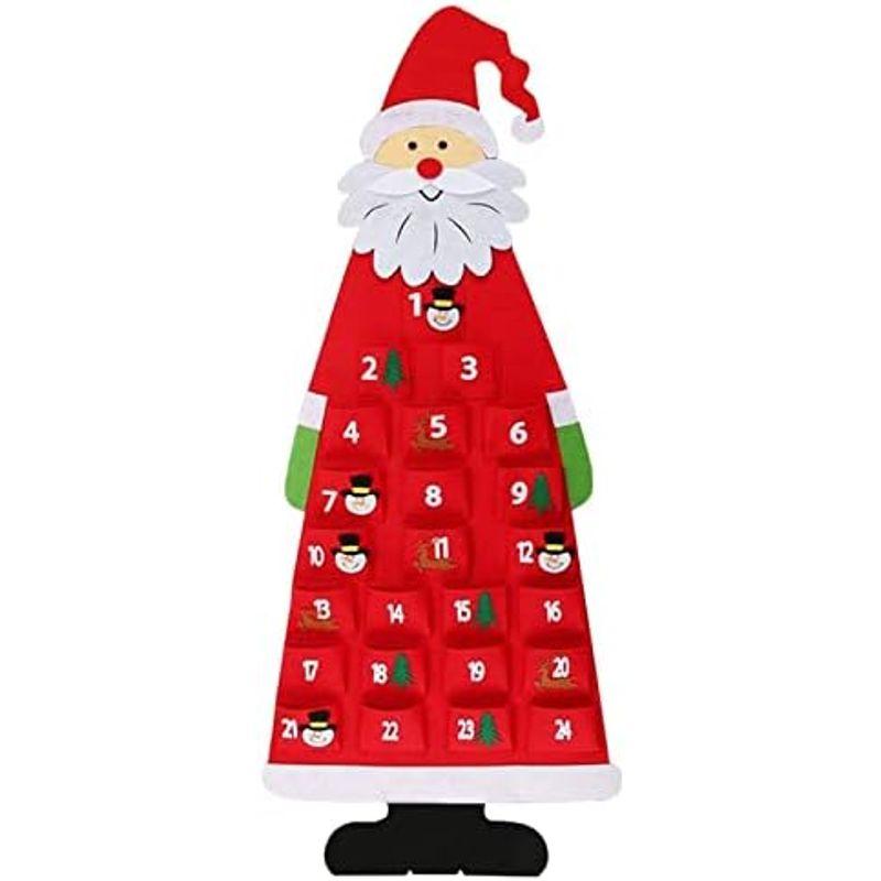 クリスマス アドベントカレンダー 24日間 壁掛け クリスマス 飾りクリスマスツリー タペストリー 飾り付け お菓子入れ バッグ あどべんと｜quvmall2｜02