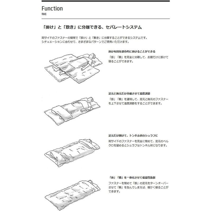 スノーピーク(snow peak) セパレートシュラフオフトン ワイドLX 最低使用温度3度 BD-104｜quvmall2｜12