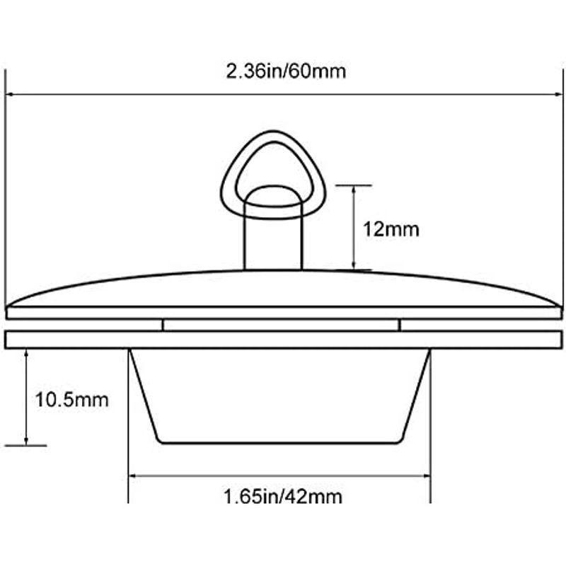 Asixx シンクプラグ 排水栓 風呂栓 底部直径４２ｍｍ ステンレス＋ゴム製 キッチン、流し台 、洗面台、シンク、バスタブ用 チェーン付き｜quvmall2｜03