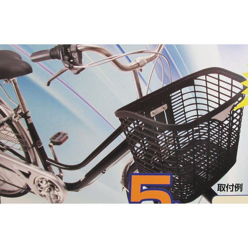 サギサカ(SAGISAKA) 自転車 カゴ 樹脂製 前バスケット 反射シール付 ゆったりサイズ ブラック 48045｜quvmall2｜03