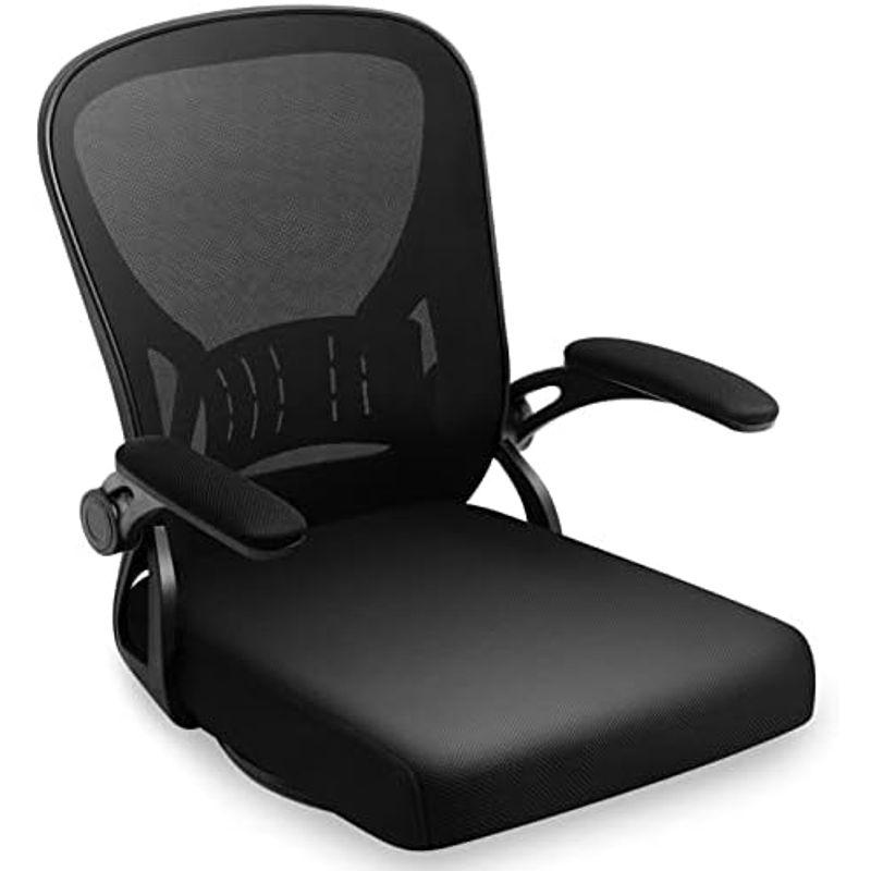 Darkecho 座椅子 回転座椅子 コンパクト アップフリップアームレスト 360度回転 デスクチェア 疲れない 椅子 メッシュ 和室オフ｜quvmall2｜11