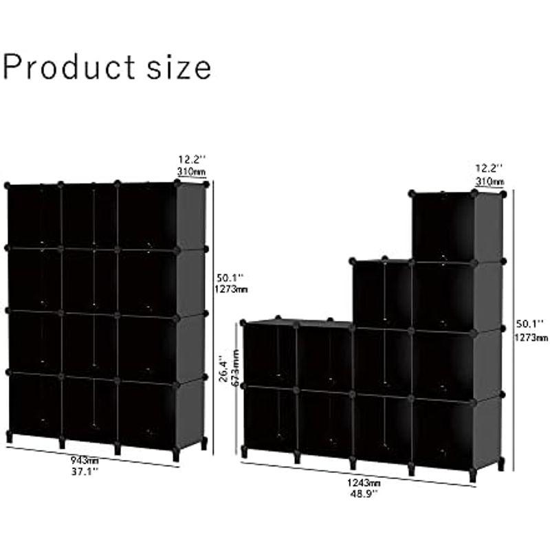 SIMPDIY 棚 ラック 収納棚 本棚 収納ラック 整理棚 大容量組み立て式 衣類収納ボックス 便利な ワードローブ 洋服収納/靴棚 カラ｜quvmall2｜17