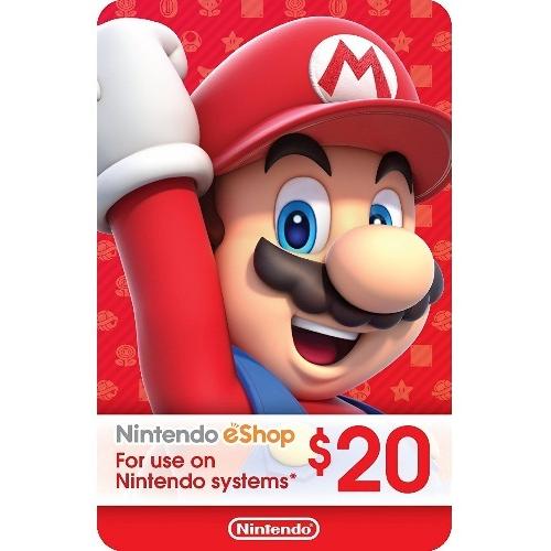 Nintendo eShop Card $20 ネコポス便 大量入荷 北米版 競売 カードをお届け