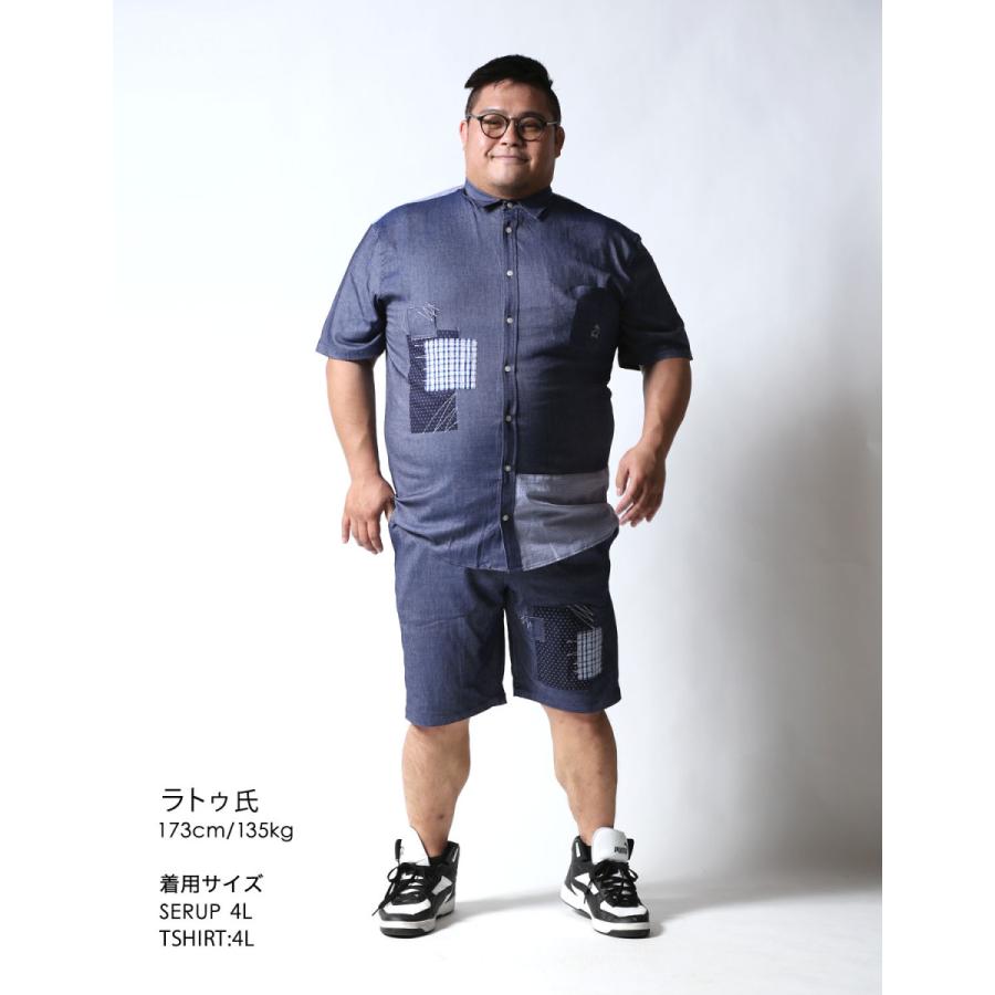 大きいサイズ メンズ ショート ハーフ パンツ 短パン 2L 3L 4L ストレッチ デニムハーフパンツ 青 紺 春 夏 秋 Beluca ユニセックス カジュアル |  | 16