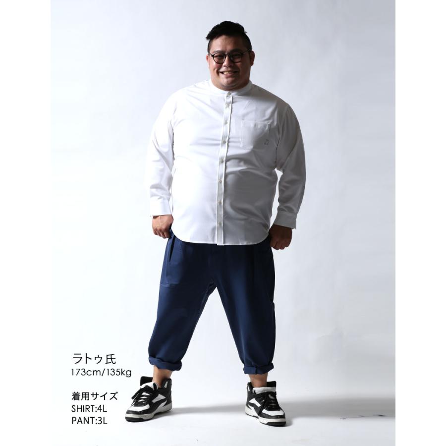 大きいサイズ 長袖シャツ ユニセックス 2L 3L 4L 白 黄 春 夏 秋 冬 ストレッチ ノンアイロン バンドカラーシャツ Beluca ベル―カ 白鯨 はくげい |  | 16
