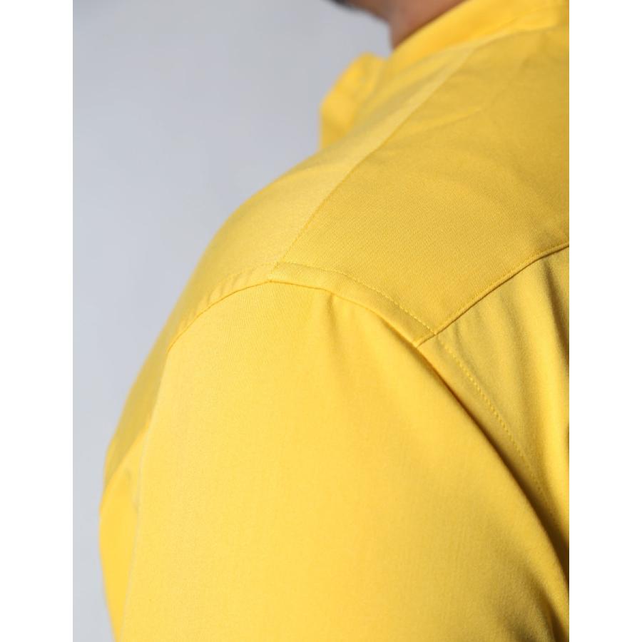 大きいサイズ 長袖シャツ ユニセックス 2L 3L 4L 白 黄 春 夏 秋 冬 ストレッチ ノンアイロン バンドカラーシャツ Beluca ベル―カ 白鯨 はくげい |  | 07