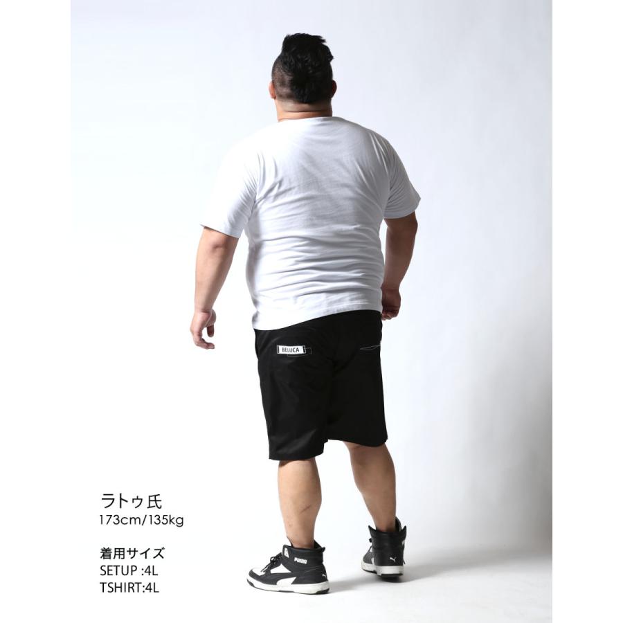 大きいサイズ メンズ  ショート ハーフ パンツ 短パン 2L 3L 4L 白 黒 春 夏 秋 Beluca ポケット刺繍 エコーロケーション ユニセックス カジュアル |  | 13