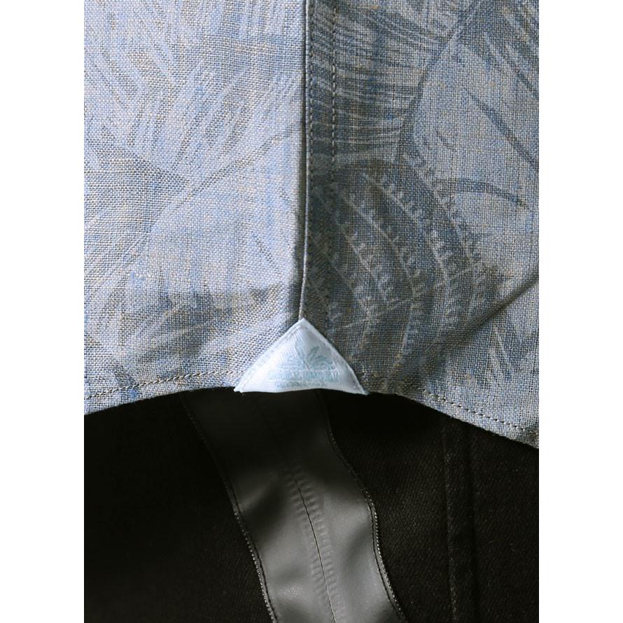 大きいサイズ 長袖シャツ カジュアルシャツ メンズ カッタウェイ GALLIPOLI(ガリポリ) ボタニカル柄 リネン 2L 3L 4L カジュアル 青 春 夏 |  | 04