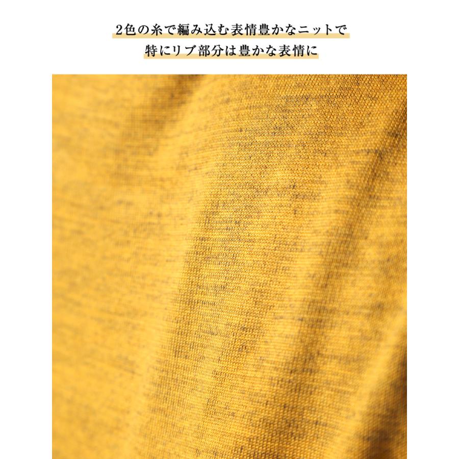大きいサイズ ニット セーター メンズ クルーネック Gstage(ジーステージ) プレーティング編み スクエア胸ポケット 切替 2L 3L 4L   カジュアル 黄 黒 春 秋 冬 |  | 03