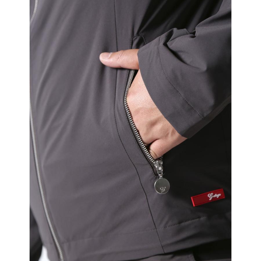 大きいサイズ パーカー メンズ ハーフパンツ  SOLOTEX フーデッド ブルゾン プリーツパンツ セットアップ 2L 3L 4L   カジュアル 灰色 黒 春 夏 秋 |  | 18