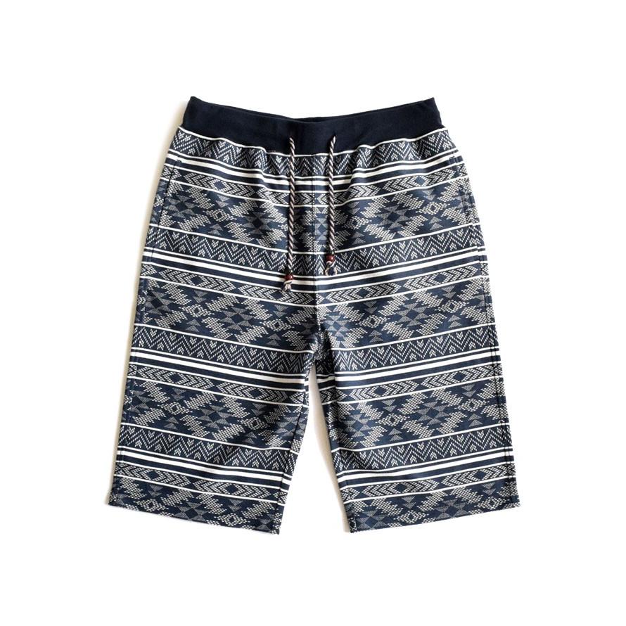 大きいサイズ ショート ハーフパンツ メンズ ウエストゴム 半ズボン 短パン サーフ ネイティブ柄  ルームウェア 海  紺 茶 緑 春 夏 2L 3L 4L 5L |  | 01