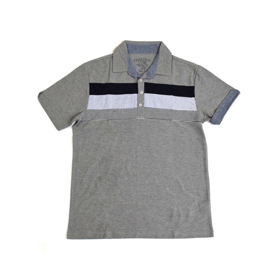 大きいサイズ ポロシャツ メンズ 梨地 半袖 3段切替 2way 袖折り返し カジュアル 白 紺 グレー 春 夏 秋 2L 3L 4L 5L |  | 02