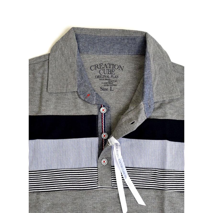 大きいサイズ ポロシャツ メンズ 梨地 半袖 3段切替 2way 袖折り返し カジュアル 白 紺 グレー 春 夏 秋 2L 3L 4L 5L |  | 05