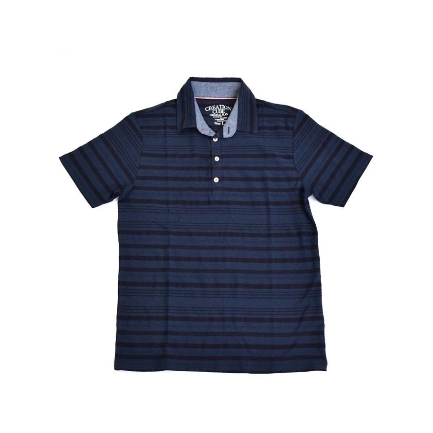 大きいサイズ ポロシャツ メンズ 裏使い 半袖 ボーダー カジュアル 白 紺 春 夏 秋 3L 4L 5L |  | 02