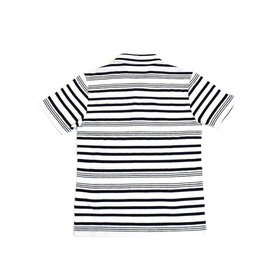大きいサイズ ポロシャツ メンズ 裏使い 半袖 ボーダー カジュアル 白 紺 春 夏 秋 3L 4L 5L |  | 03