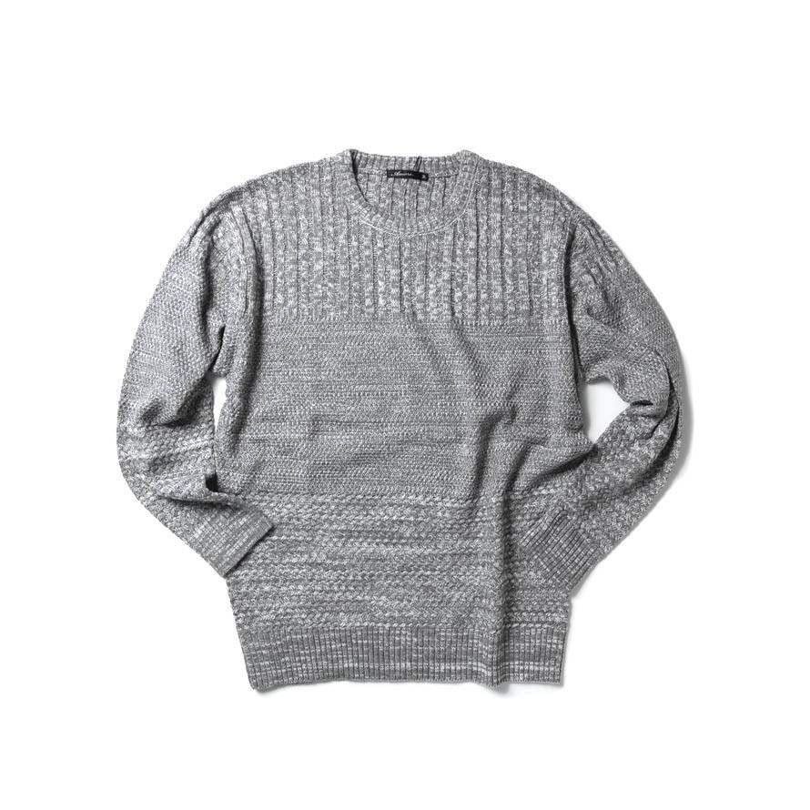 大きいサイズ ニット セーター メンズ Uネック ニット ケーブル編み 洗濯可 カジュアル 紺 グレー 秋 冬 2L 3L 4L |  | 01