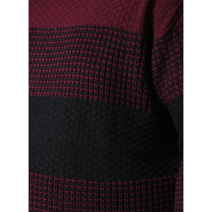 大きいサイズ ニット セーター メンズ 編み変え グラデ アクリル ワッフル 3L 4L 5L カジュアル 紺 赤 秋 冬 |  | 04