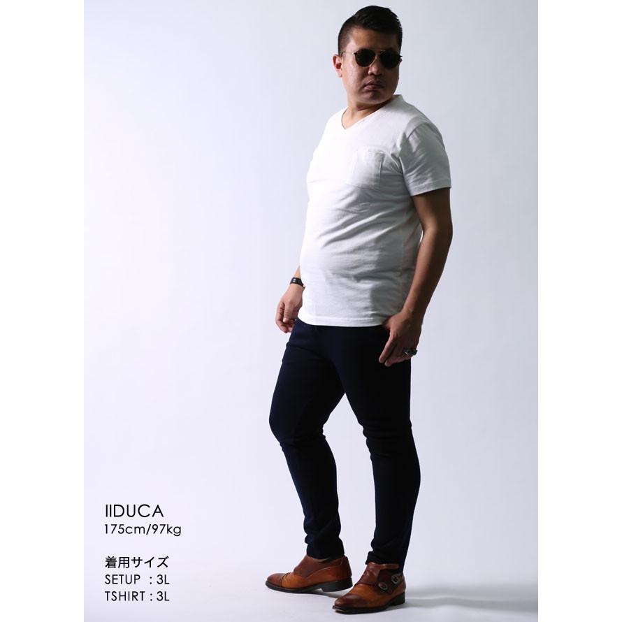 【訳ありアウトレット】【返品交換不可】大きいサイズ 半袖Tシャツ カットソー メンズ Vネック 胸ポケットT ポケT 感激Tシャツ 無地 3L 4L 5L 6L 白 春 夏 秋 |  | 10