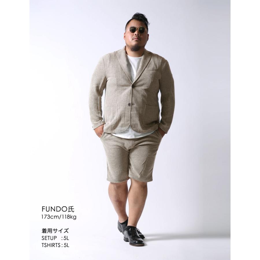 大きいサイズ カジュアルスーツ メンズ ワッフルハーフパンツ