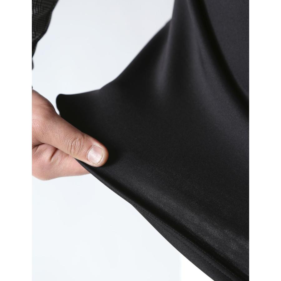 大きいサイズ 長袖Tシャツ カットソー メンズ   モックネック グレンチェック 切替 ストレッチ 3L    ゴルフ スポーツ カジュアル 黄 緑　黒 春 夏 秋 冬 |  | 22