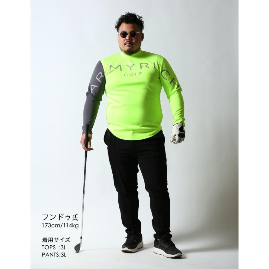 大きいサイズ 長袖Tシャツ カットソー メンズ モックネック BIG