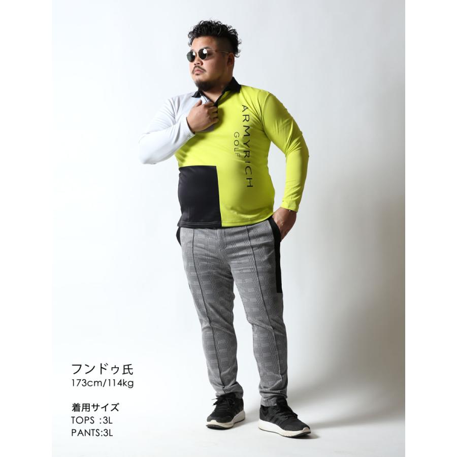 大きいサイズ ポロシャツ メンズ 長袖 日本製 切替 配色 3L ゴルフ