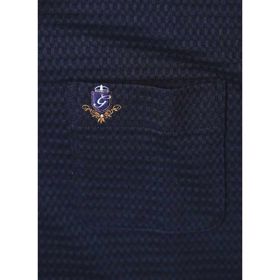 大きいサイズ ポロシャツ メンズ 胸ポケット ニット 凹凸素材 刺入り 2L 3L カジュアル 紺 春 夏 |  | 03