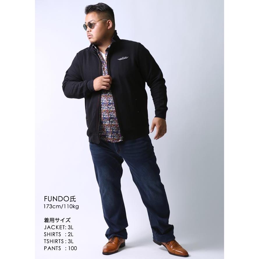 大きいサイズ 長袖シャツ カジュアルシャツ メンズ ボタンダウン barasssi カジノ柄 日本製 限定1点 2L 3L    紺 秋 冬 |  | 12