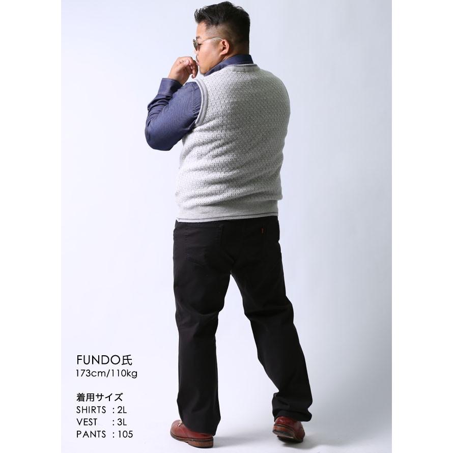 大きいサイズ ニットベスト メンズ CAPRI(カプリ) ワッペン付き アンゴラ混 日本製 限定1点 2L 3L 灰 秋 冬 |  | 10