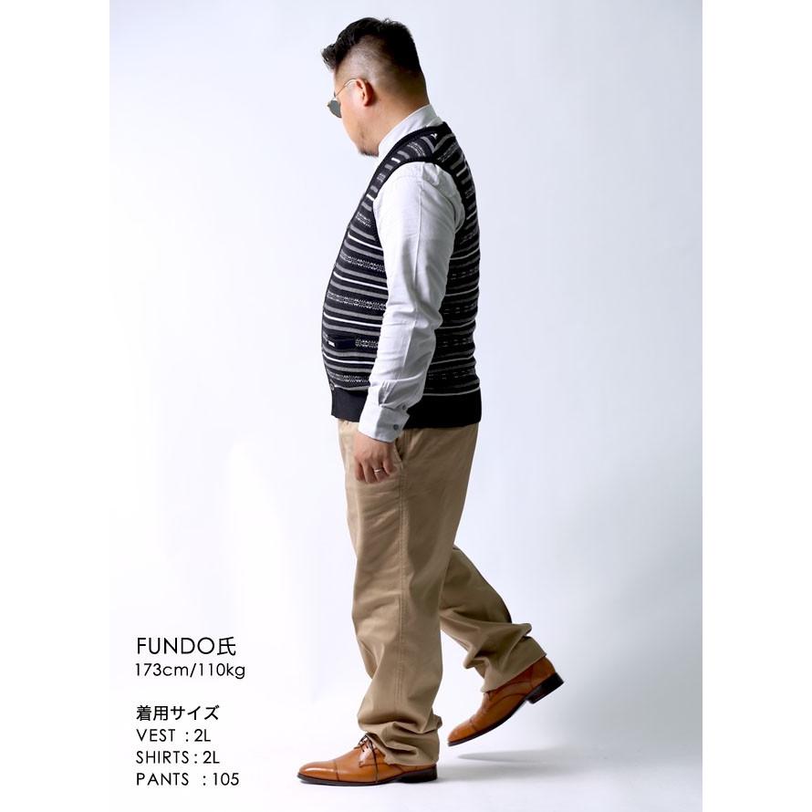 大きいサイズ ニット セーター メンズ ベスト Vittorio Carini(ビットリオ カリーニ) ウール 日本製 限定1点 2L(50) 白 紺 黒 秋 冬 |  | 12