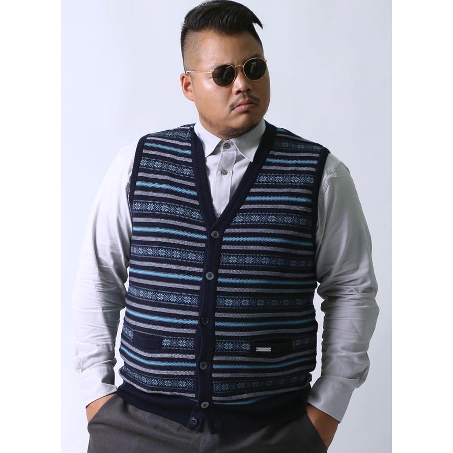 大きいサイズ ニット セーター メンズ ベスト Vittorio Carini(ビットリオ カリーニ) ウール 日本製 限定1点 2L(50) 白 紺 黒 秋 冬 |  | 02