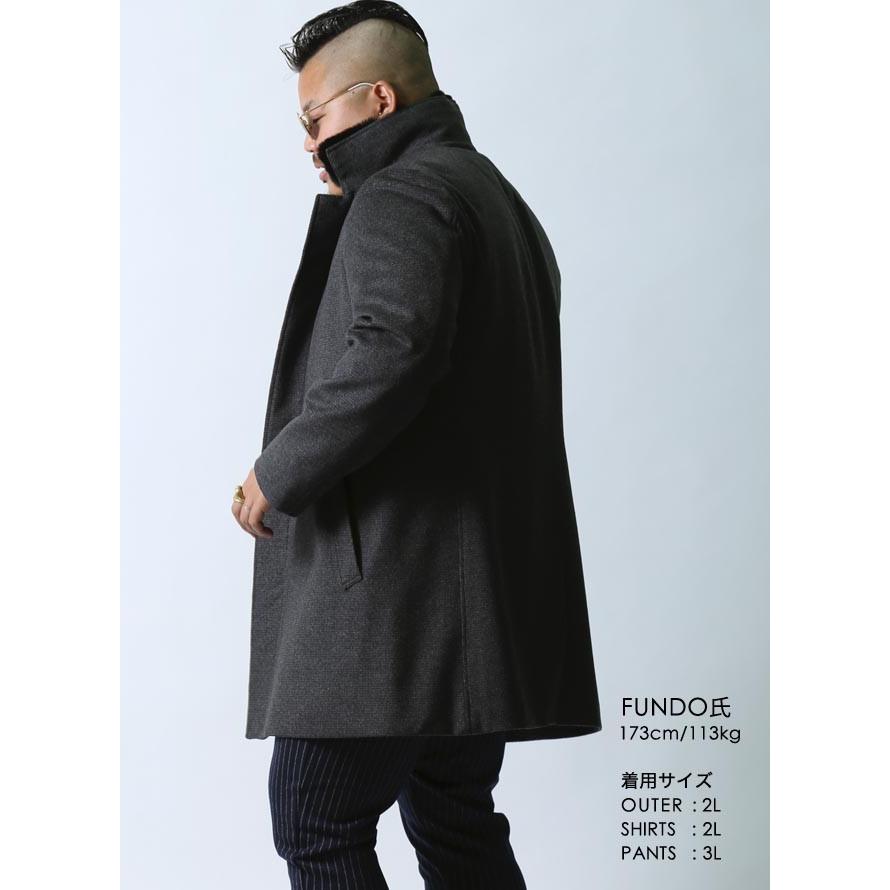 大きいサイズ ステンカラーコート メンズ ハーフコート Gee Gellan 日本製 ラビットファー アンゴラ 2L(50) 3L(52) フォーマル 秋 冬 |  | 14