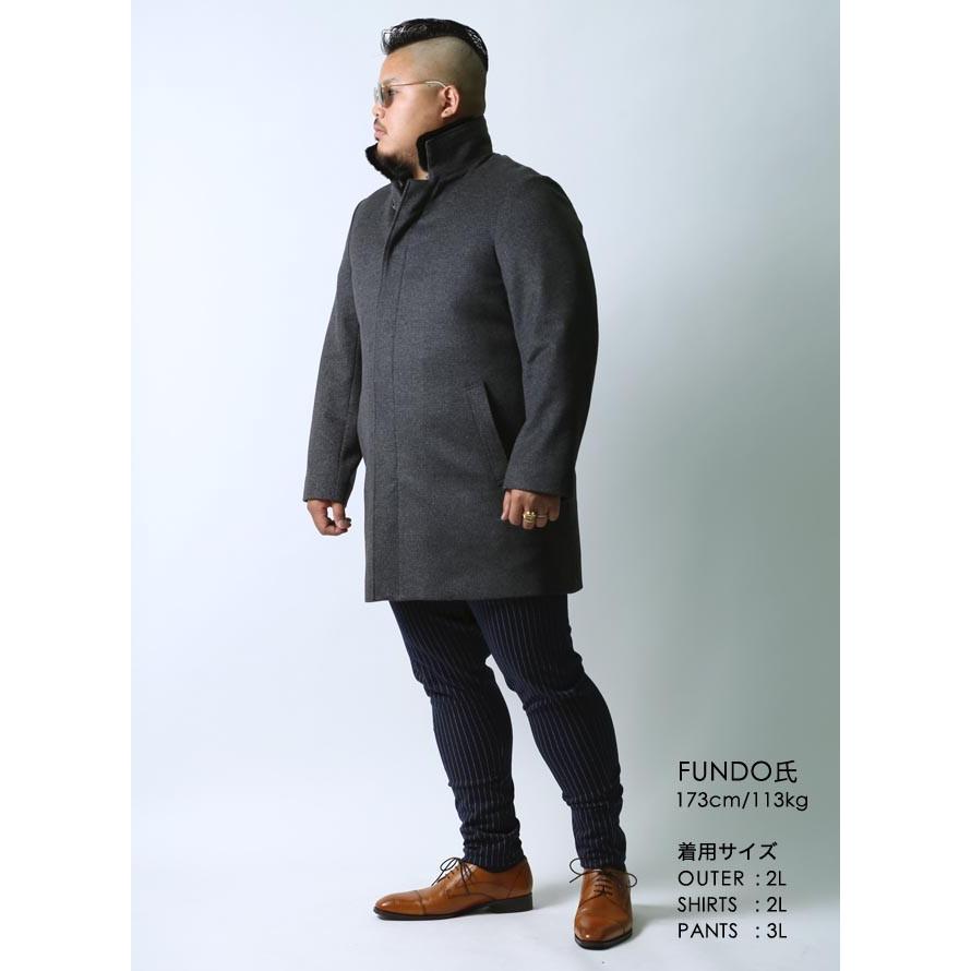 大きいサイズ ステンカラーコート メンズ ハーフコート Gee Gellan 日本製 ラビットファー アンゴラ 2L(50) 3L(52) フォーマル 秋 冬 |  | 15