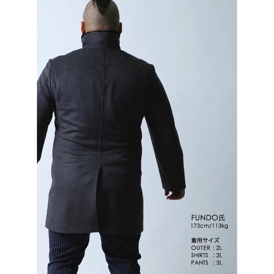 大きいサイズ ステンカラーコート メンズ ハーフコート Gee Gellan 日本製 ラビットファー アンゴラ 2L(50) 3L(52) フォーマル 秋 冬 |  | 17