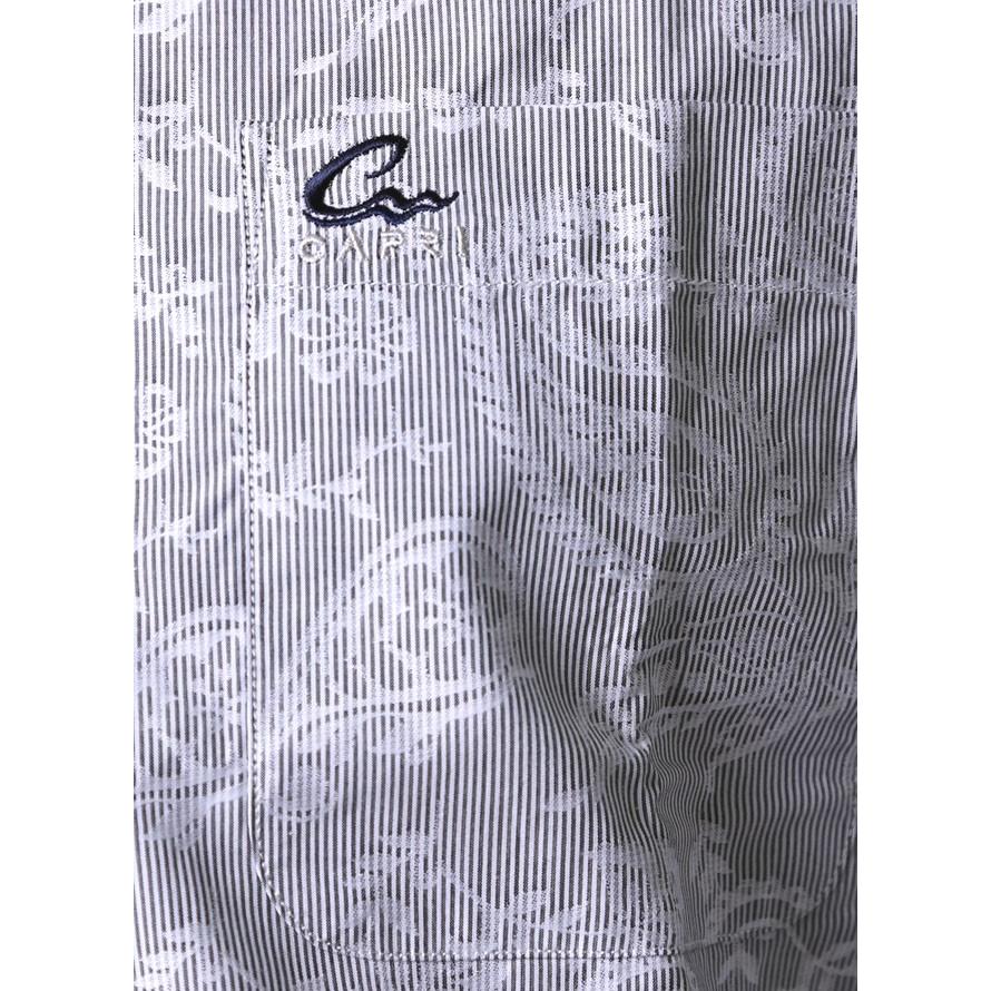 大きいサイズ 長袖シャツ カジュアルシャツ メンズ ボタンダウン CAPRI(カプリ) ペイズリー柄 日本製 3L(52)    カジュアル 白 春 夏 | HIROKO KOSHINO | 04