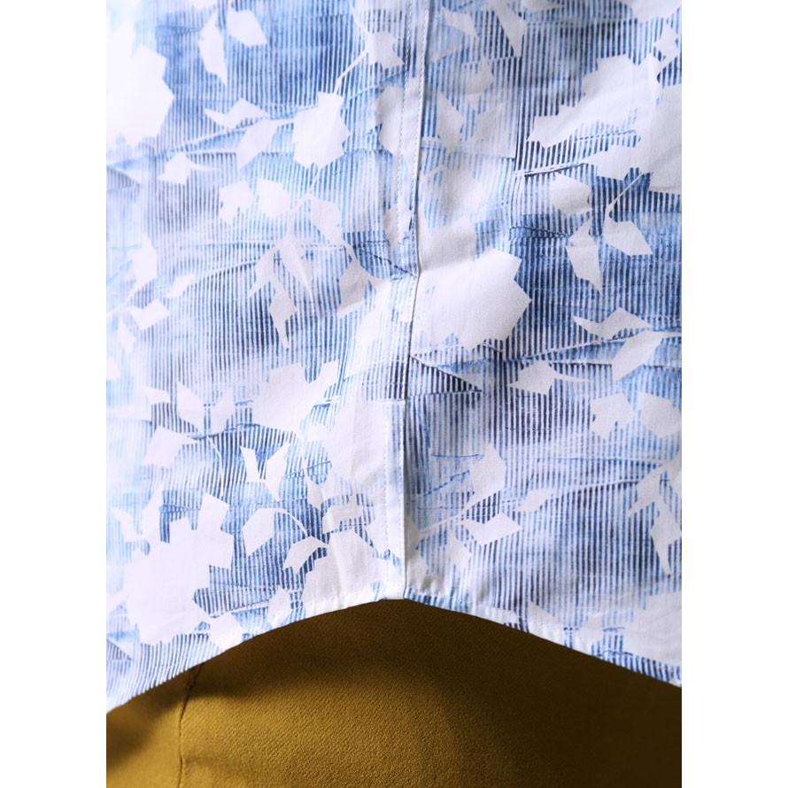 大きいサイズ 長袖シャツ カジュアルシャツ メンズ ボタンダウン barassi(バラシ) 幾何学ボタニカル柄 イタリア生地 3L(52)     青 春 夏 |  | 07