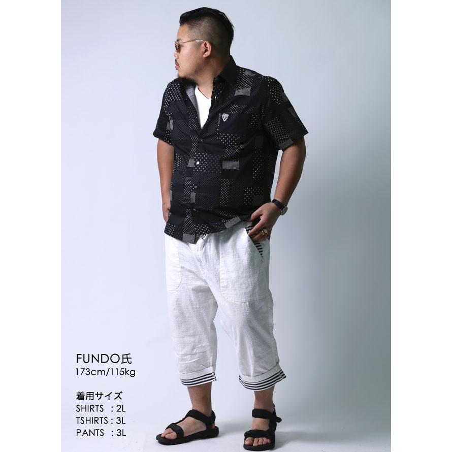 大きいサイズ 半袖シャツ カジュアルシャツ メンズ  Vittorio Carini(ビットリオ カリーニ) ドット柄 2L(50)     白 黒 紺 春 夏 |  | 14