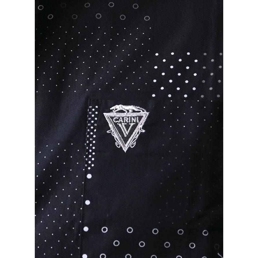 大きいサイズ 半袖シャツ カジュアルシャツ メンズ  Vittorio Carini(ビットリオ カリーニ) ドット柄 2L(50)     白 黒 紺 春 夏 |  | 06