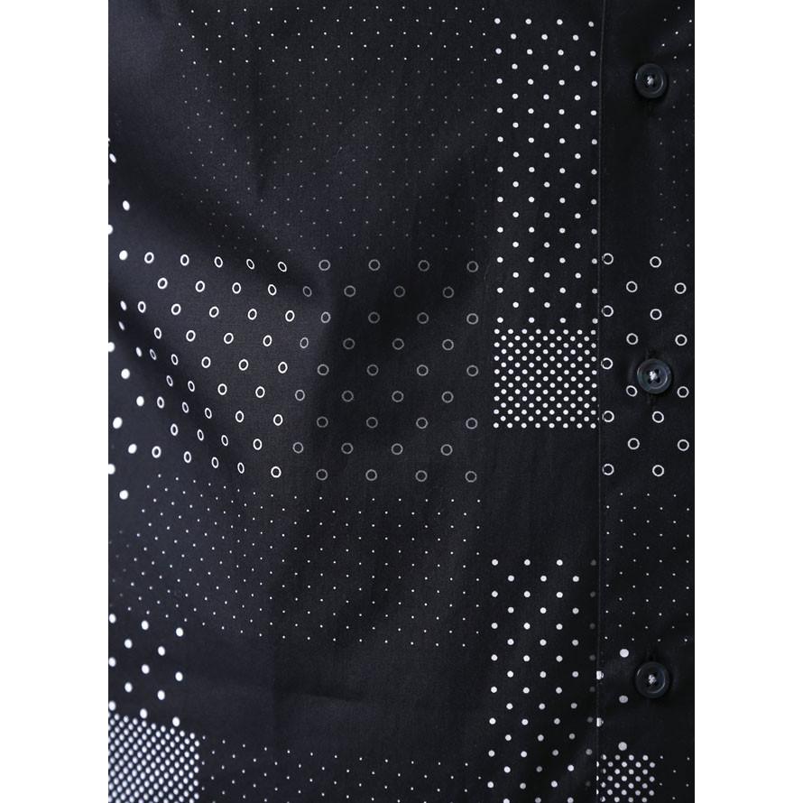 大きいサイズ 半袖シャツ カジュアルシャツ メンズ  Vittorio Carini(ビットリオ カリーニ) ドット柄 2L(50)     白 黒 紺 春 夏 |  | 09