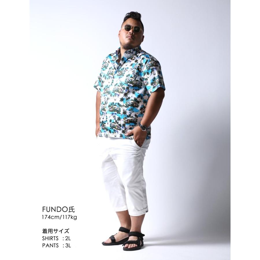 50 Off 2l 50 3l 52 秋 夏 春 青 カジュアル 3l 52 2l 50 南国柄 Capri カプリ ボタンダウン メンズ カジュアルシャツ 半袖シャツ 大きいサイズ 秋 夏 春 青 シャツ カジュアルシャツ