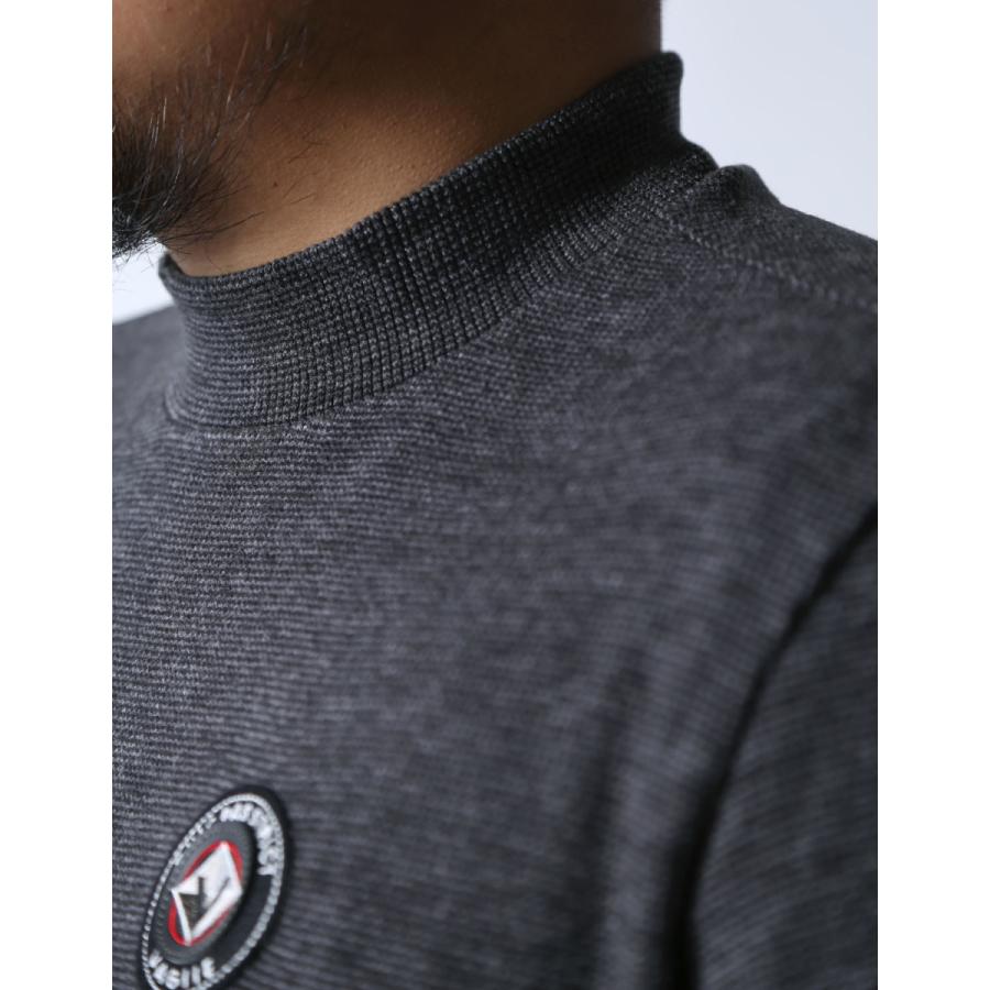 大きいサイズ ニット セーター メンズ  VAGIIE(バジエ) 日本製 蓄熱保温 2L(50) 3L(52)   カジュアル 青 黒 春 秋 冬 |  | 03