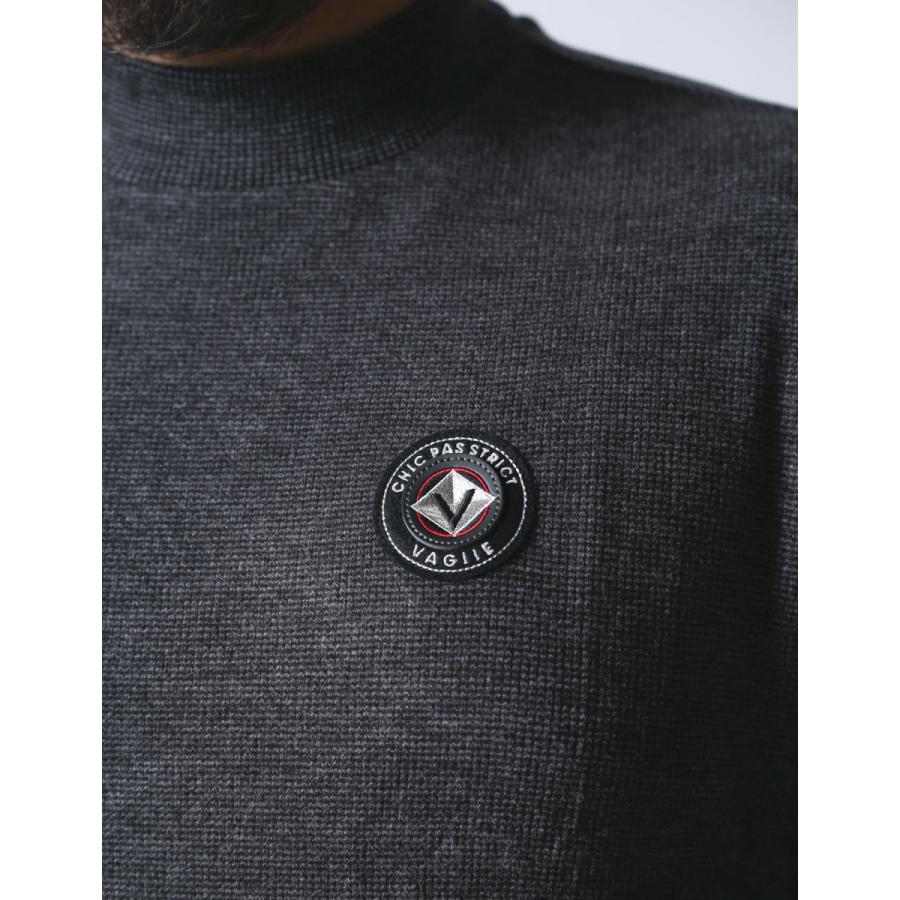 大きいサイズ ニット セーター メンズ  VAGIIE(バジエ) 日本製 蓄熱保温 2L(50) 3L(52)   カジュアル 青 黒 春 秋 冬 |  | 04