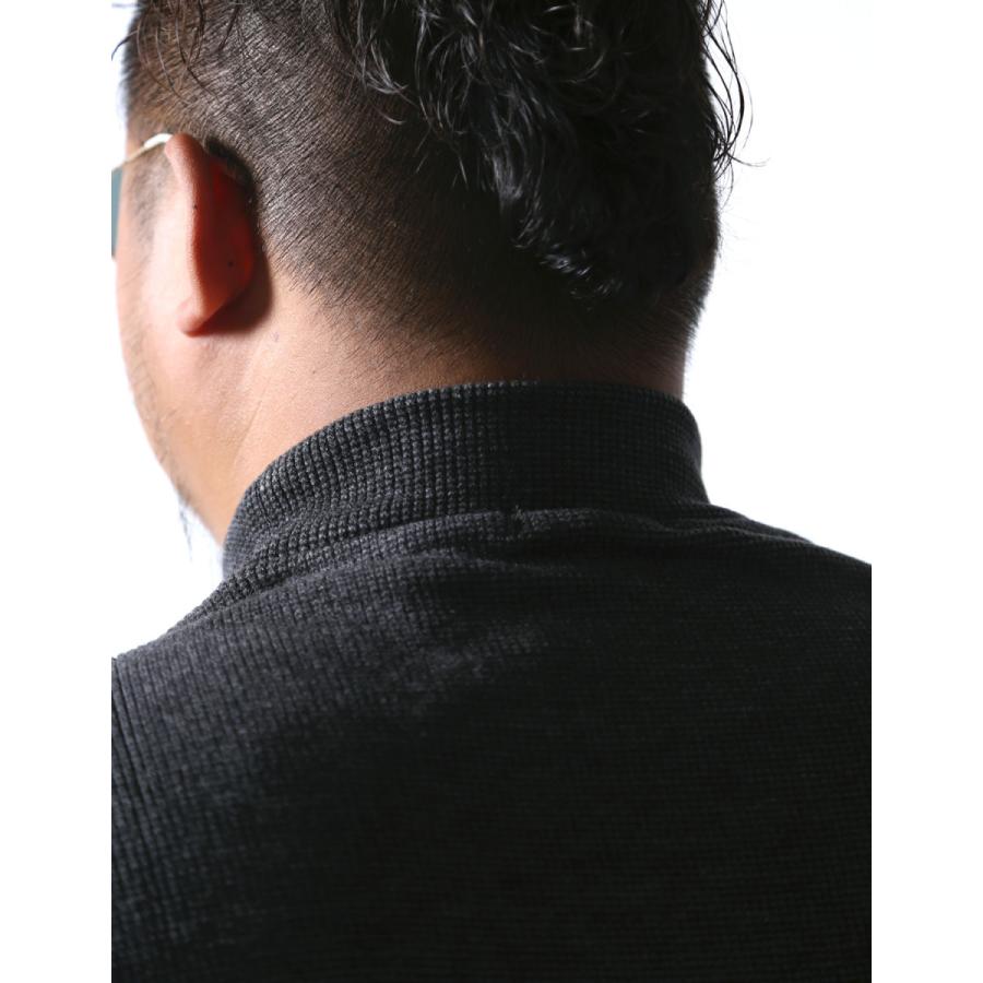 大きいサイズ ニット セーター メンズ  VAGIIE(バジエ) 日本製 蓄熱保温 2L(50) 3L(52)   カジュアル 青 黒 春 秋 冬 |  | 05