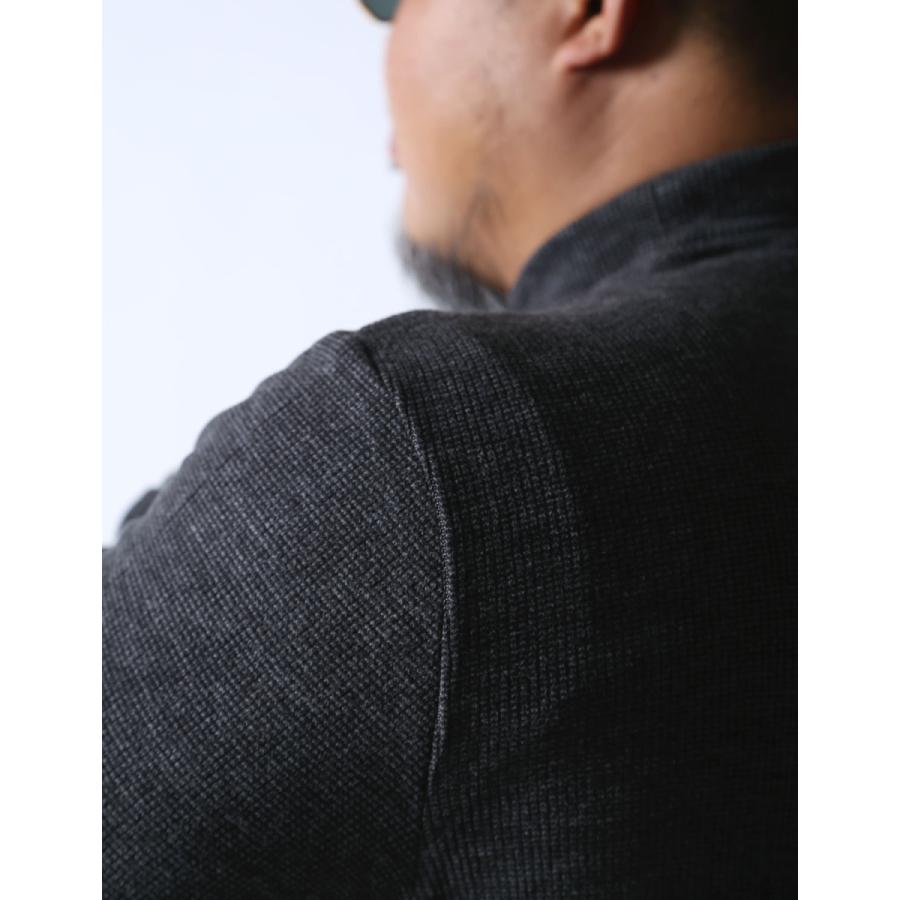 大きいサイズ ニット セーター メンズ  VAGIIE(バジエ) 日本製 蓄熱保温 2L(50) 3L(52)   カジュアル 青 黒 春 秋 冬 |  | 06