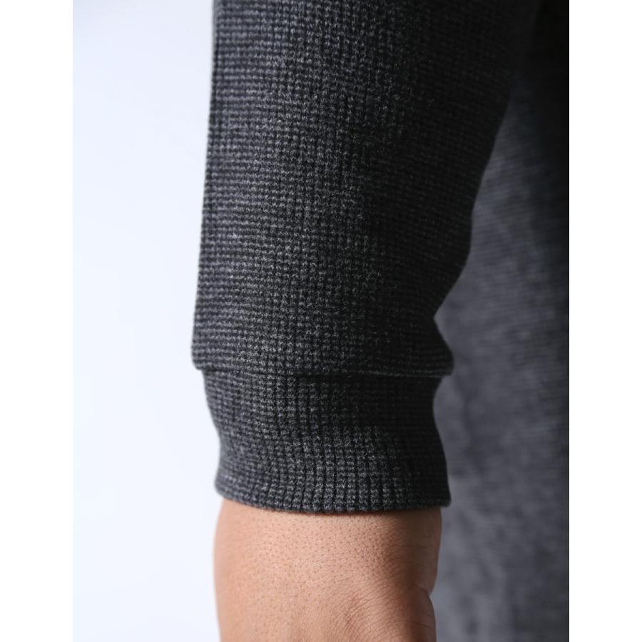 大きいサイズ ニット セーター メンズ  VAGIIE(バジエ) 日本製 蓄熱保温 2L(50) 3L(52)   カジュアル 青 黒 春 秋 冬 |  | 07