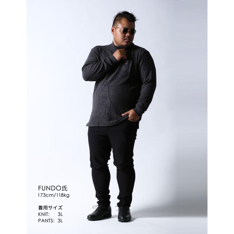 大きいサイズ ニット セーター メンズ  VAGIIE(バジエ) 日本製 蓄熱保温 2L(50) 3L(52)   カジュアル 青 黒 春 秋 冬 |  | 11