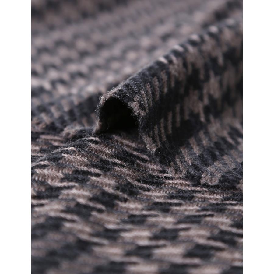 大きいサイズ ストール メンズ  マフラー MA.AL.BI.(マルビ) 千鳥柄 F    カジュアル 茶色 秋 冬 |  | 03